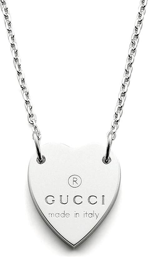 gucci heart necklace on|gucci trademark necklace.